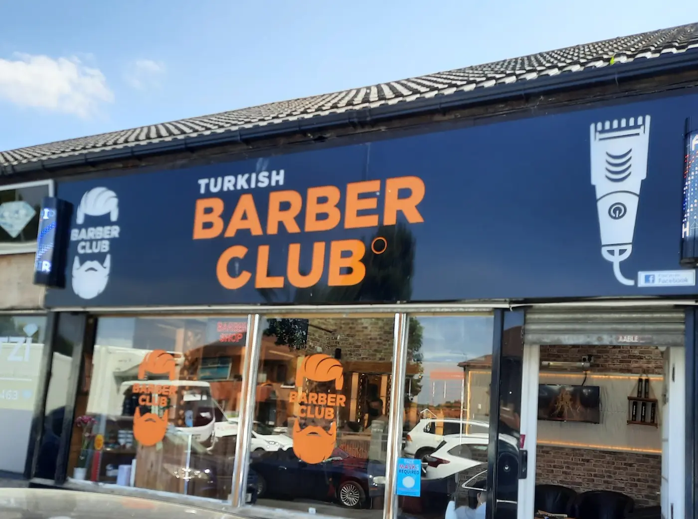 Turkish Barber Club shopfront, Barrhead Road, Crookston, Glasgow